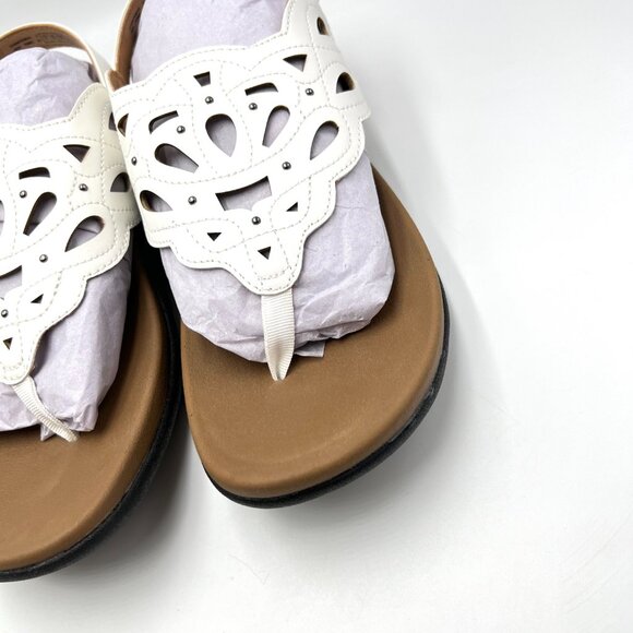 8W 8 WIDE WIDTH Rockport Womens Ridge Sling White Summer Sandals Shoes - Picture 5 of 12